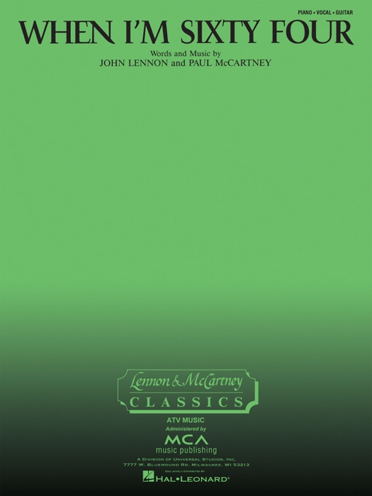 When I'm Sixty Four Sheet Music