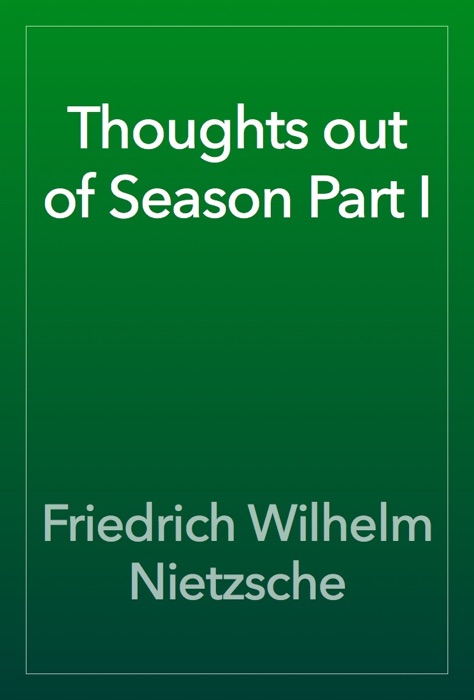 Thoughts out of Season Part I