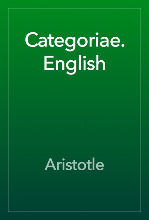 Categoriae. English