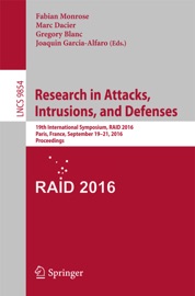 Book's Cover of Research in Attacks, Intrusions, and Defenses