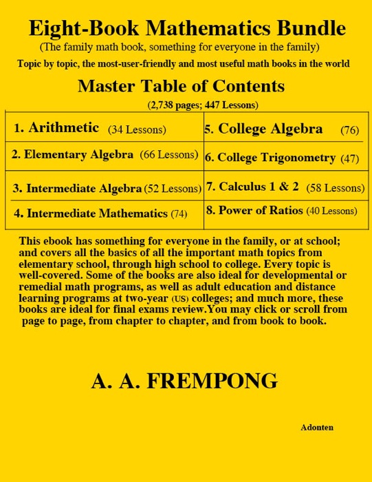 Eight-Book Mathematics Bundle