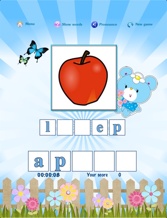 Free kids scramble word game