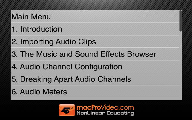 Course For Final Cut Pro X 105 - Working With Audio(圖3)-速報App