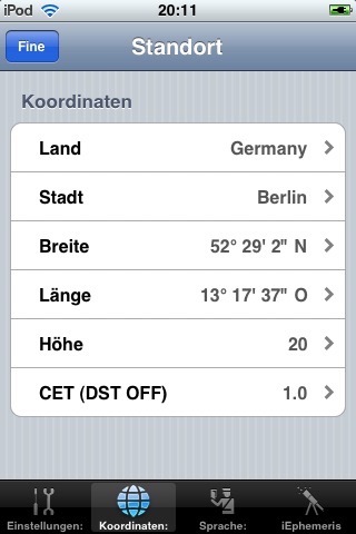 iEphemeris Lite screenshot 3