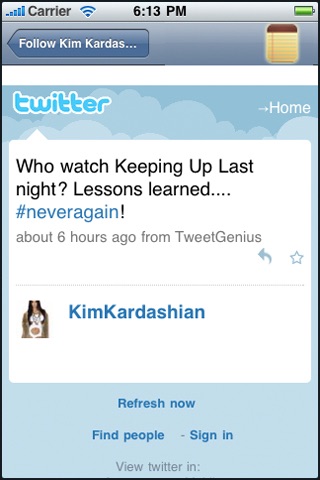 Follow Kim Kardashian screenshot 4