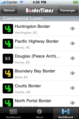 BorderTimes screenshot 2