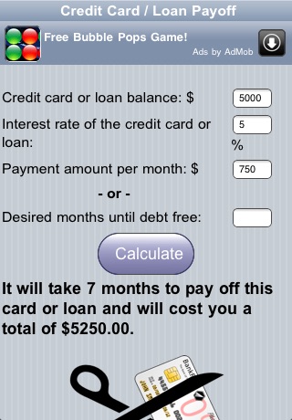 Credit Card Payoff Calc