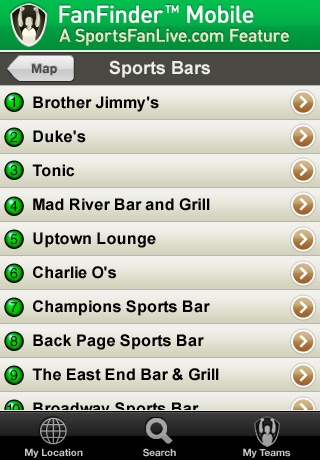 FanFinder - Sports Bar Locator screenshot-4