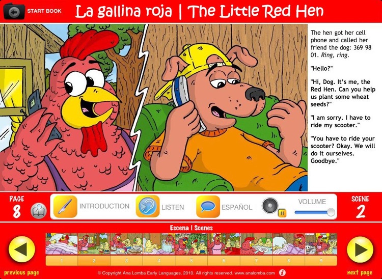 Ana Lomba’s Spanish for Kids: The Red Hen (Bilingual Spanish-English Story) screenshot-4