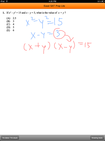 Easel SAT Prep Lite screenshot 3