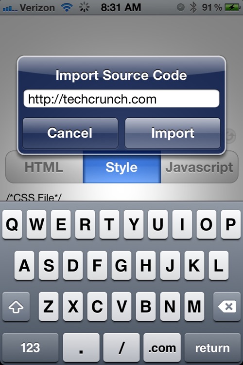 Mobile Markup  - Code Editor