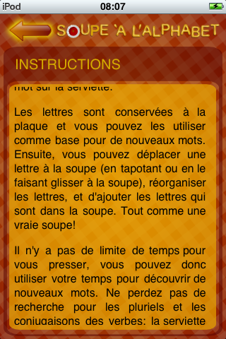 Soupe à l'Alphabet Lite (jeu de anagram) screenshot 3