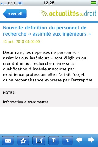 Actualités du droit