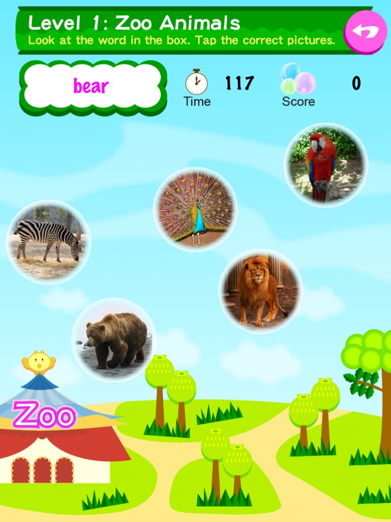 Vocabulary Catcher 2 - Zoo Animals, Farm Animals and Sea Animals screenshot 2