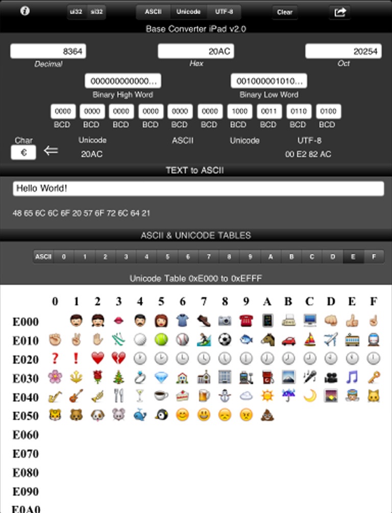 Base Converter for iPad screenshot 3