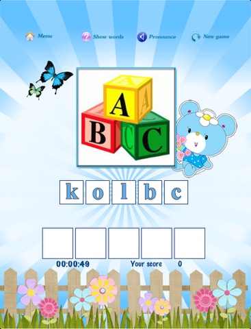 Free kids scramble word game screenshot 2