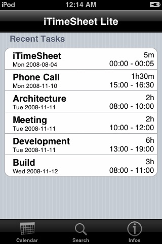 iTimeSheetLite screenshot-3