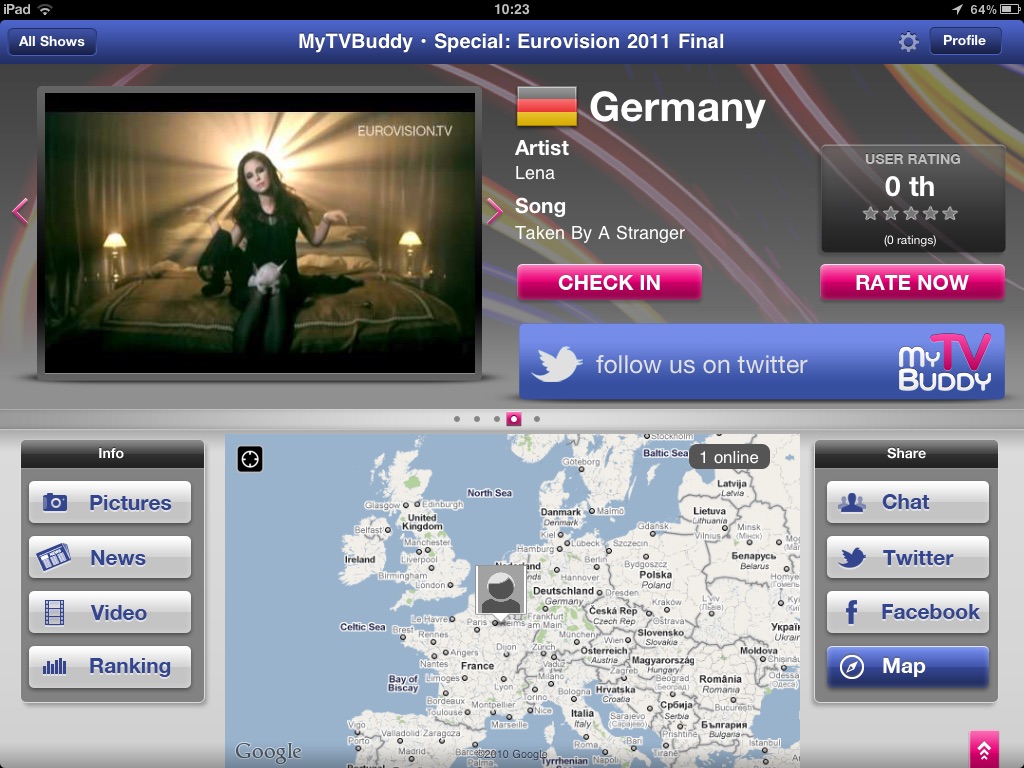 MyTVBuddy - Eurovision 2011 Launch Edition screenshot 3