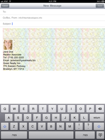 Cool Email Signatures HD Free "for iPad" screenshot 3