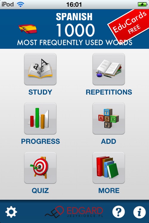 EduCards Spanish 1000 Most Frequently Used Words Free