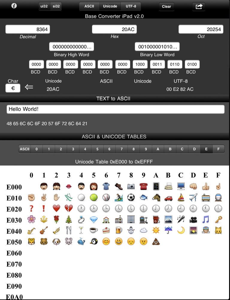 Base Converter for iPad screenshot 2