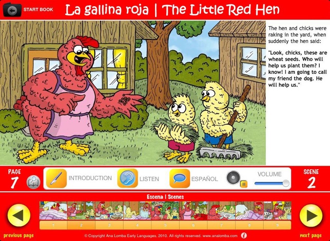 Ana Lomba – Inglés para niños: La gallina roja (Cuento bilin(圖3)-速報App