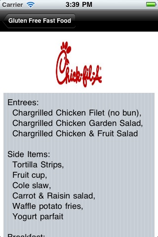 Gluten Free Fast Food