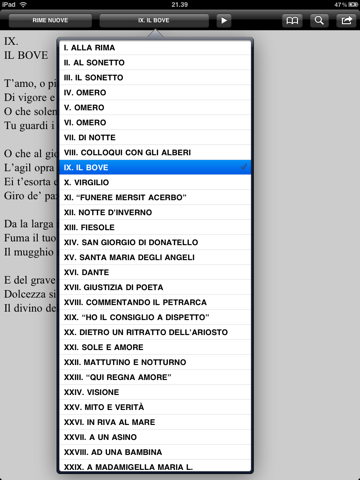 Carducci: Opere (iPad version) screenshot 2