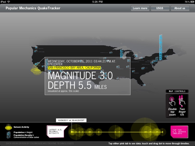 Popular Mechanics QuakeTracker