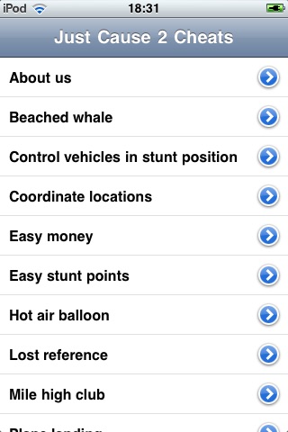 Cheats for Just Cause 2