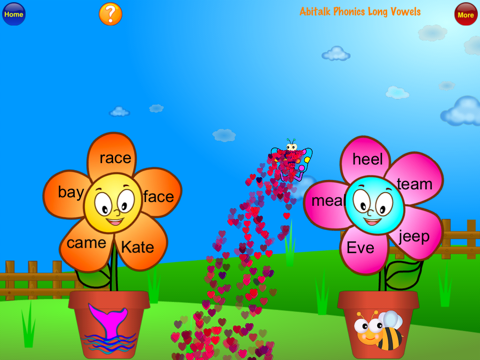 ABC Phonics Butterfly Long Vowels - First Grade Second Grade Learning Game screenshot 3