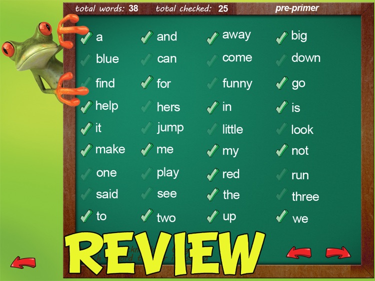 A Sight Words Read and Spell app with checkmark and review - FREE - HD screenshot-3