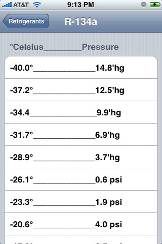 Refrigerant PressTemp HVACR screenshot-3