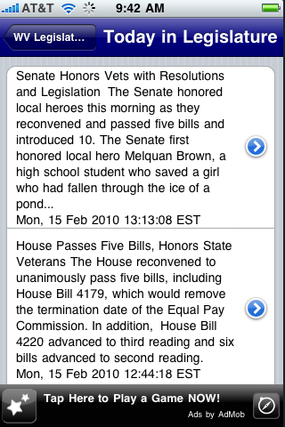 WV Bills - WV Legislature Live Updates screenshot 4