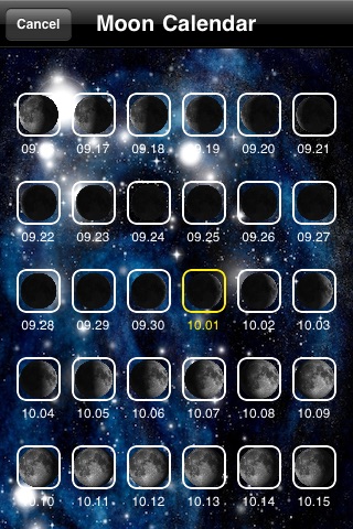 Moon Calendar + Sunrise Sunset