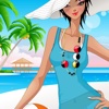 Beach Fashion: Dress up and makeup game