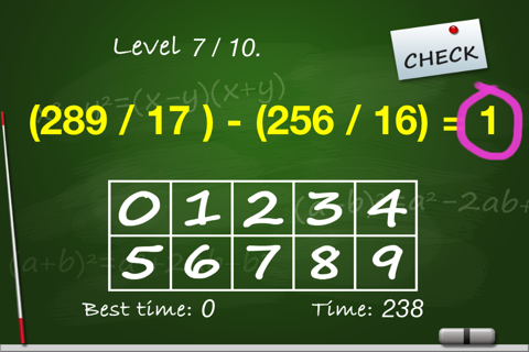 InnerCalc Math Algebra Game HD Lite screenshot 3