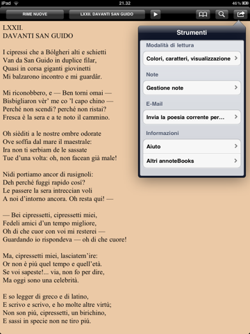 Carducci: Opere (iPad version) screenshot 4