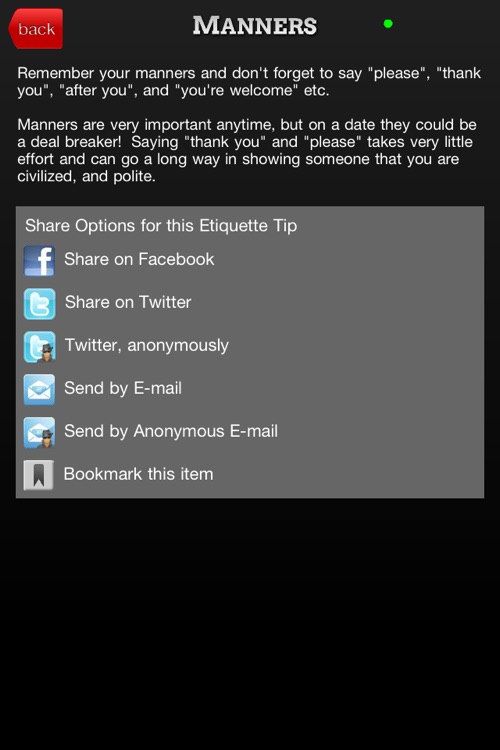 The Etiquette App screenshot-3