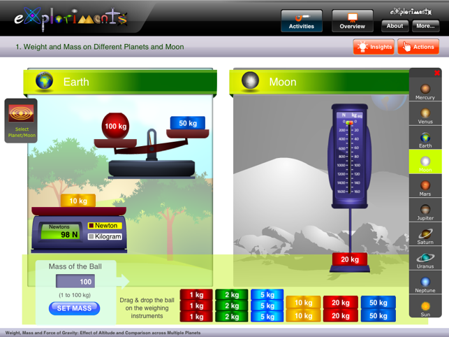 Exploriments: Weight, Mass and Force of Gravity - Effect of (圖2)-速報App