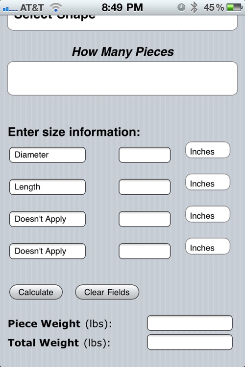 Material Calculator Metal And Materials