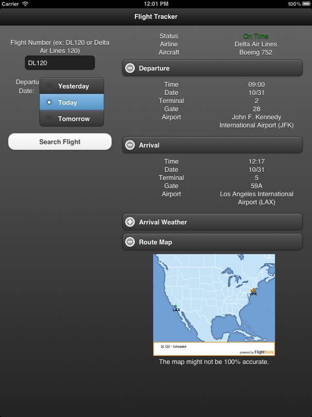 Flight Tracker for iPad Free(圖1)-速報App