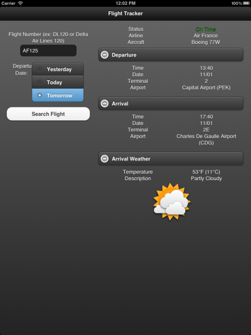 Flight Tracker for iPad Free screenshot 3