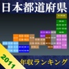 日本都道府県年収ランキング2011