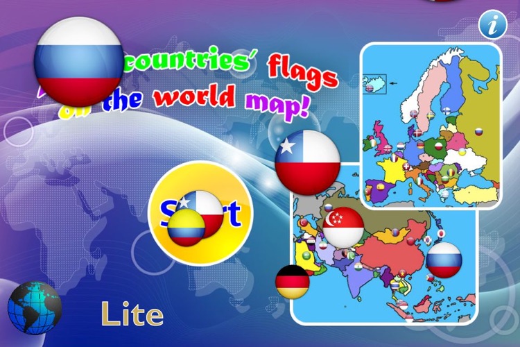 7 continents country flags game Lite(Europe) by guohui li
