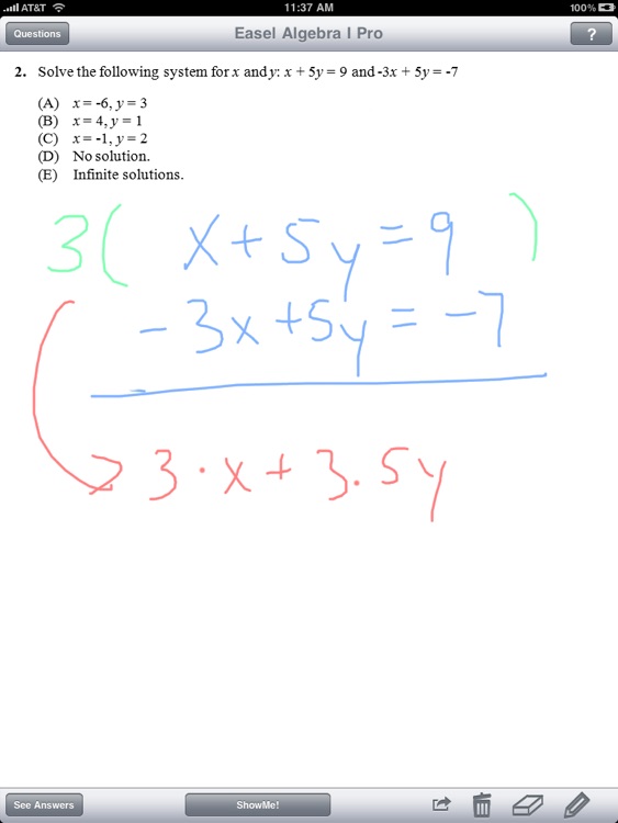 Algebra Pro - Complete Workbook with ShowMe Lessons