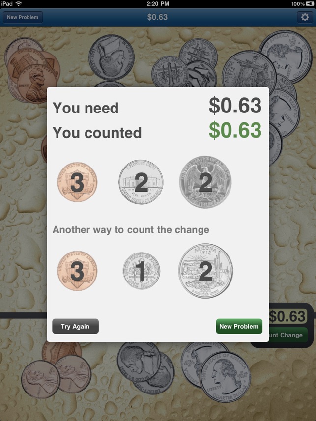 MakeChange - Money counting math game for iPad(圖4)-速報App