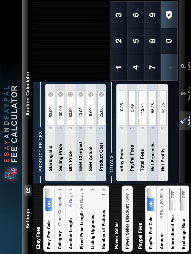 Fee Calculator HD for Ebay & PayPal(圖2)-速報App