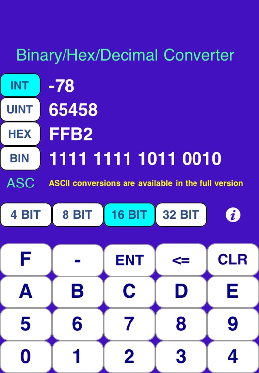 iConvert Hex Decimal Binary Lite