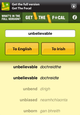 Get The Focal Free Irish Translatorのおすすめ画像1